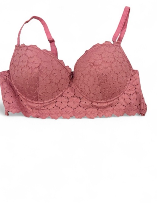 Laura Ashley Other - Laura Ashley Dusty Rose Lace Bralette Longline Bra Size 36C Feminine Intimates